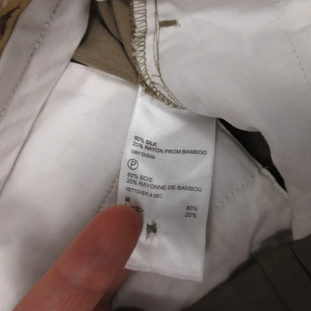 Tommy Bahama Pants Mens 36x30 Brown‎ Silk Rayon Pleated Trousers Straight